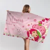 Strawberry Shortcake Microfiber Blanket Quick Drying Beach Towels Oversized Printing Super Absorbent Pool Towel Blanket 4