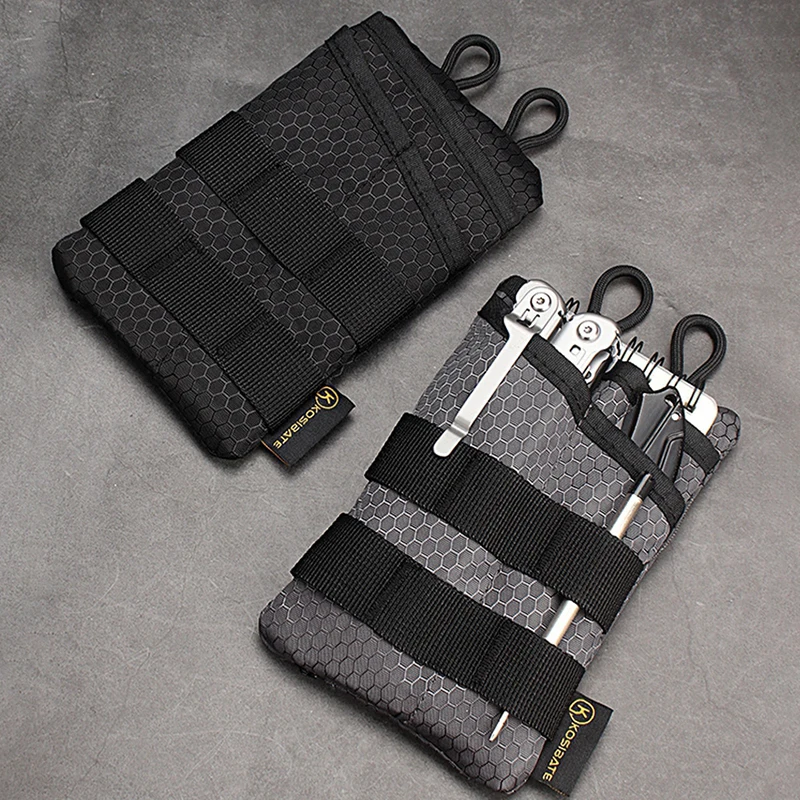 미니 EDC 파우치 DIY 패치 영역, EDC 포켓, 남성용 유틸리티 파우치, 멀티 툴 펜 나이프 카드 EDC 기어용 