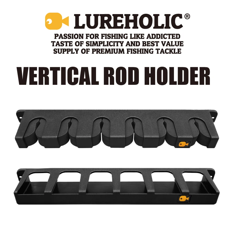 Fishing Vertical 6-Rod Rack Fishing Pole Holder Wall Mount Modular for Garage fishing rod holder
