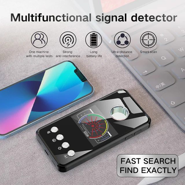 Laser Infrared Detector Signal GPS Tracker Mini Bug Finder Anti Spy Detector Wiretapping Wireless Cam Bug Gadget VS K18/K88/K98 4