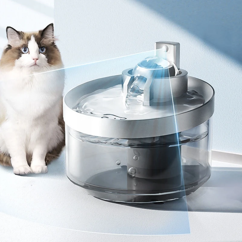 2.2L Wireless Motion Sensor Cats Water Fountain Battery Operated