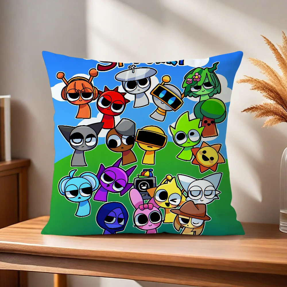 S-Sprunki weicher Kissenbezug, Spiel für Sofa, Wohnzimmer, Heimbüro, Dekoration, Schutzhüllen, I-Incredibox, ohne Kisseneinsatz – Detail 6