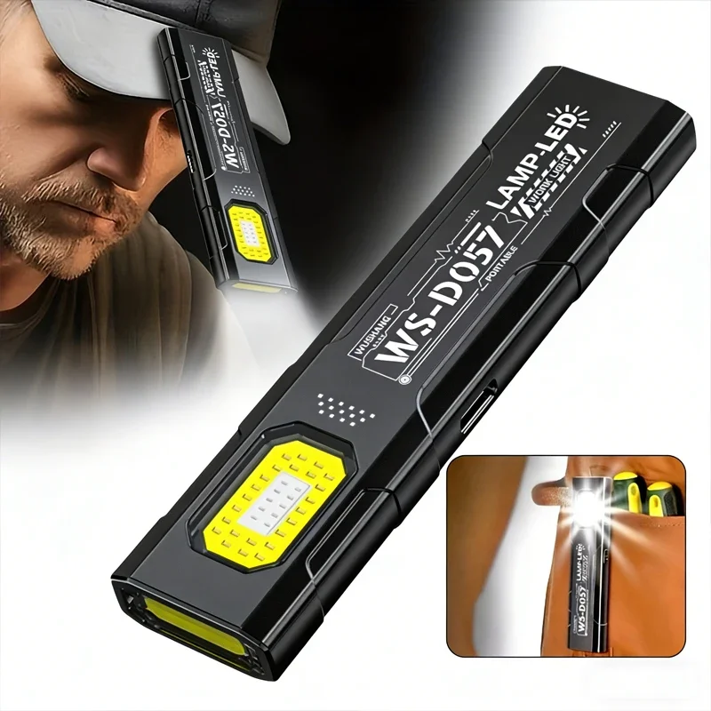Compact Outdoor Emergency Flashlight with Knife Cap and Strong Warning Light