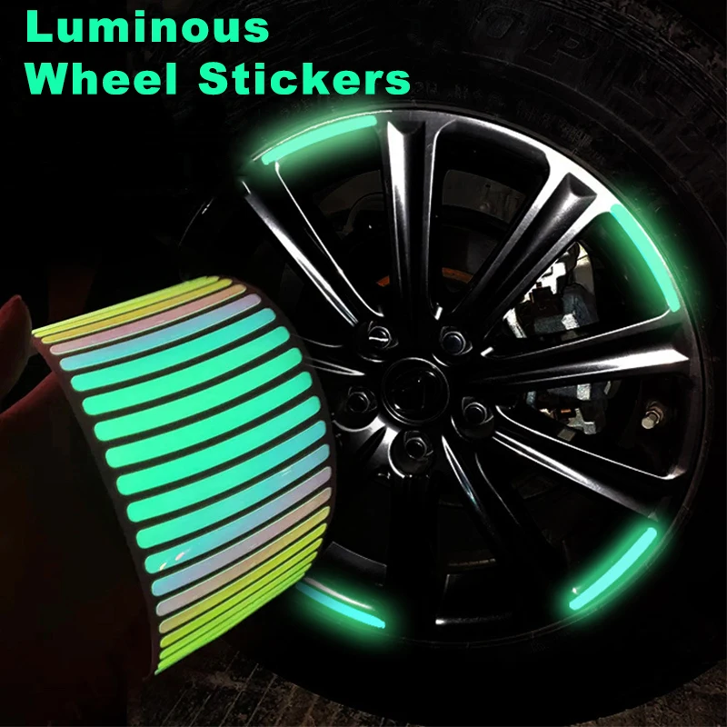 

20 шт., светоотражающие наклейки на ступицу колеса автомобиля