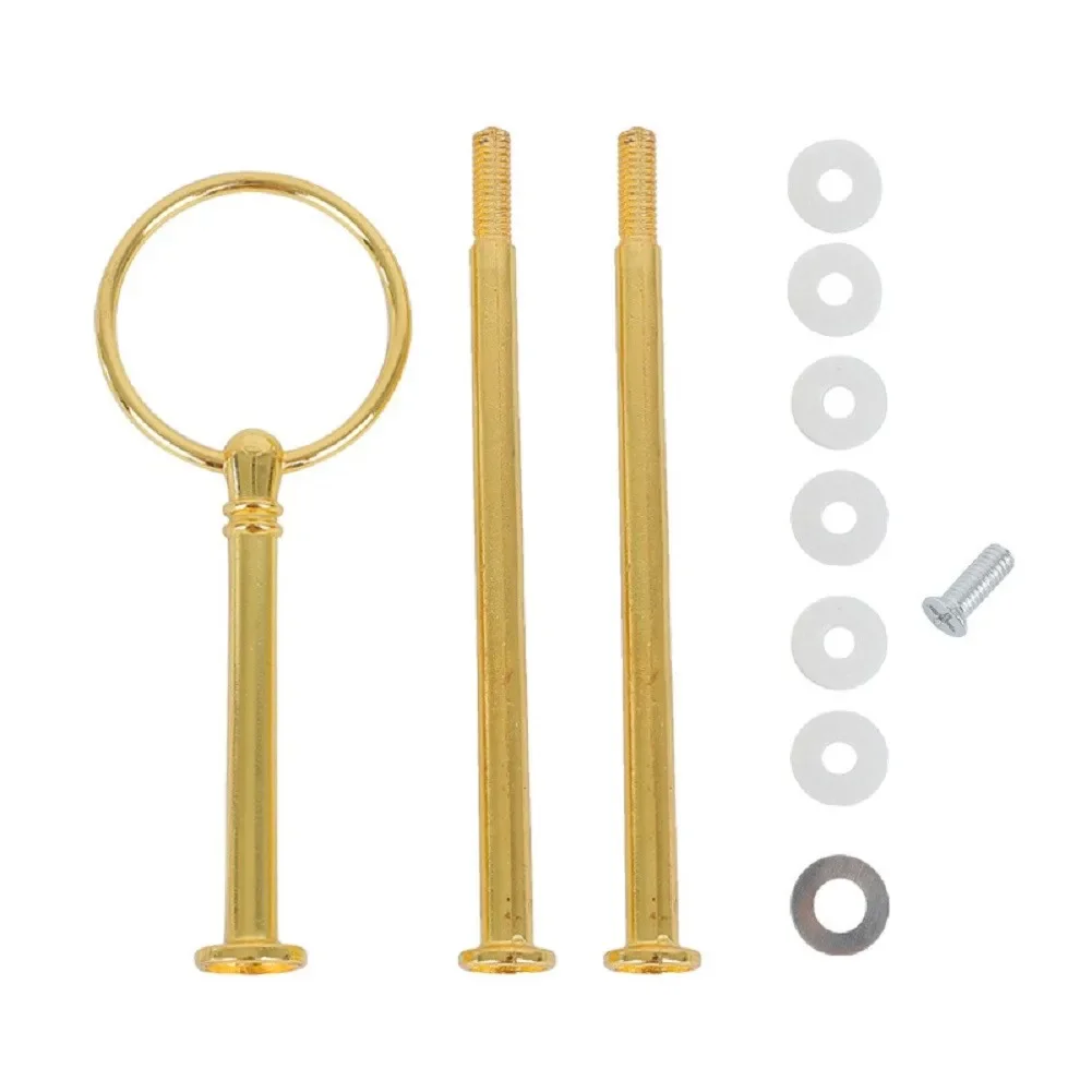 2/3 Tier Cake Cupcake Stand Afternoon Tea Plates Stand Handle Fitting Hardware Rod Wedding Decor Ornaments cake stand