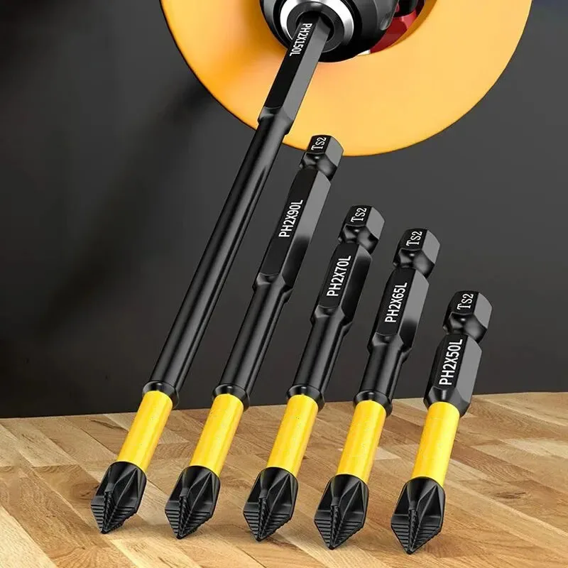 Non-slip Cross Screwdriver Magnetic Batch Head High Hardness PH2 Screwdriver Bit Screw Driver Impact Drill Bit Hand Tools 2030