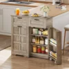 Can Cabinet with Drawers, Pull Out Trash Can, Hidden Trash Can Cabinet, Garbage Bin Cabinet, Kitchen Island with Trash Can Stora 2