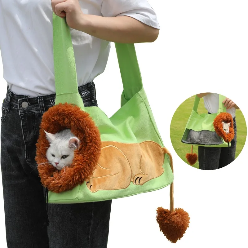 

Lion Design Pet Carriers Portable Breathable Bag Arriers Outgoing Travel Pets Handbag Pet Shoulder Carrying Bags