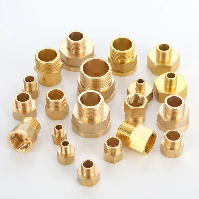 

1/8" 1/4" 3/8" 1/2" Male to Female Thread Brass Pipe Connectors Brass Coupler Adapter Threaded Fitting