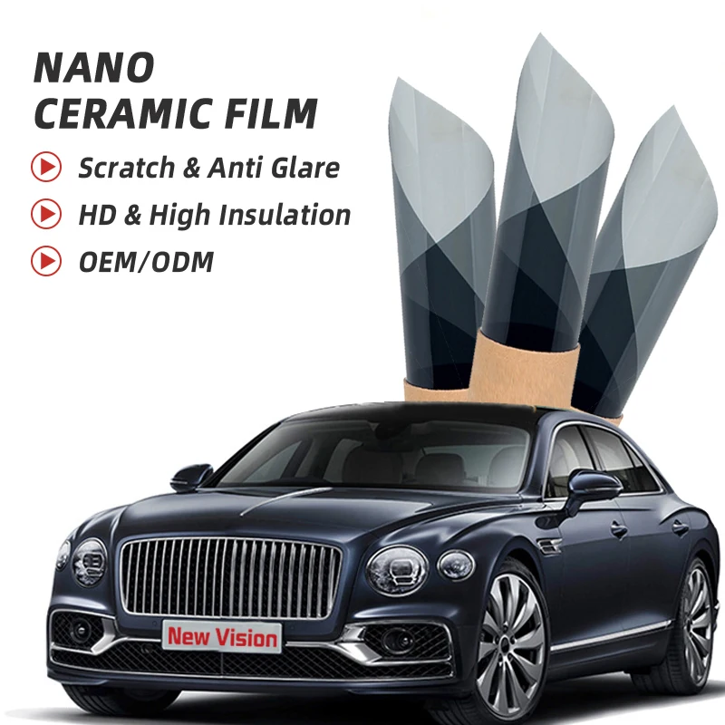 

1 Set Whole Car Window Film Nano Ceramic Heat Insulation Foils Windshield Front Tinting Side Rear Sticker Sun Shade Window Film
