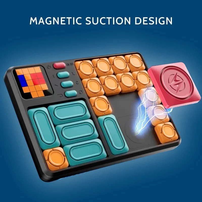 Huarong Road Magnetic Suction Block Sliding Puzzle Progressive Difficulty Board Game