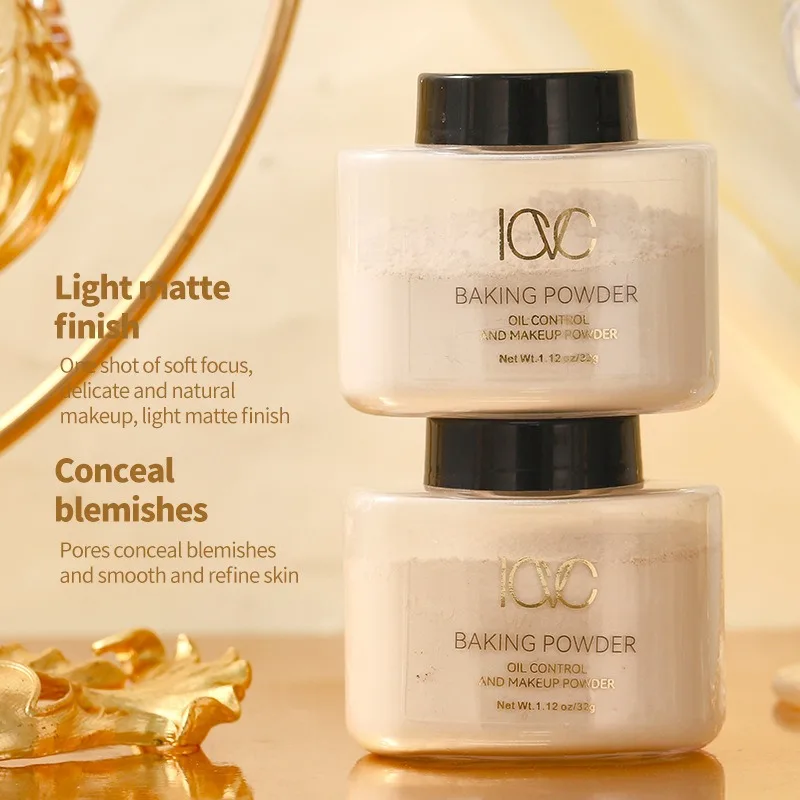 Matte Finish Loose Setting Face Powder Oil-Control Absorbs Oil Conceal Pores Makeup