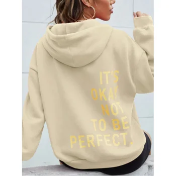 سترة بقلنسوة عصرية أوروبية وأمريكية لعام 2025 متعددة الألوان مطبوعة بأحرف متعددة الاستخدامات كاجوال بأكمام طويلة وفضفاضة 4