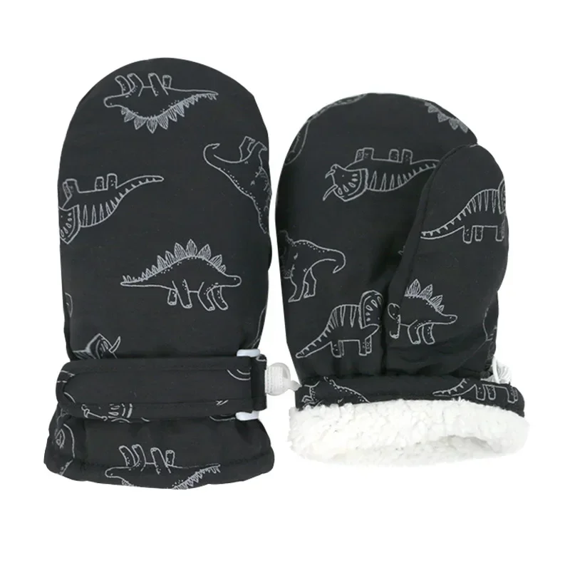 Boys Girls Children Gloves Winter Cute Cartoon Warm Ski Gloves Windproof Waterproof Outdoor Baby Mittens