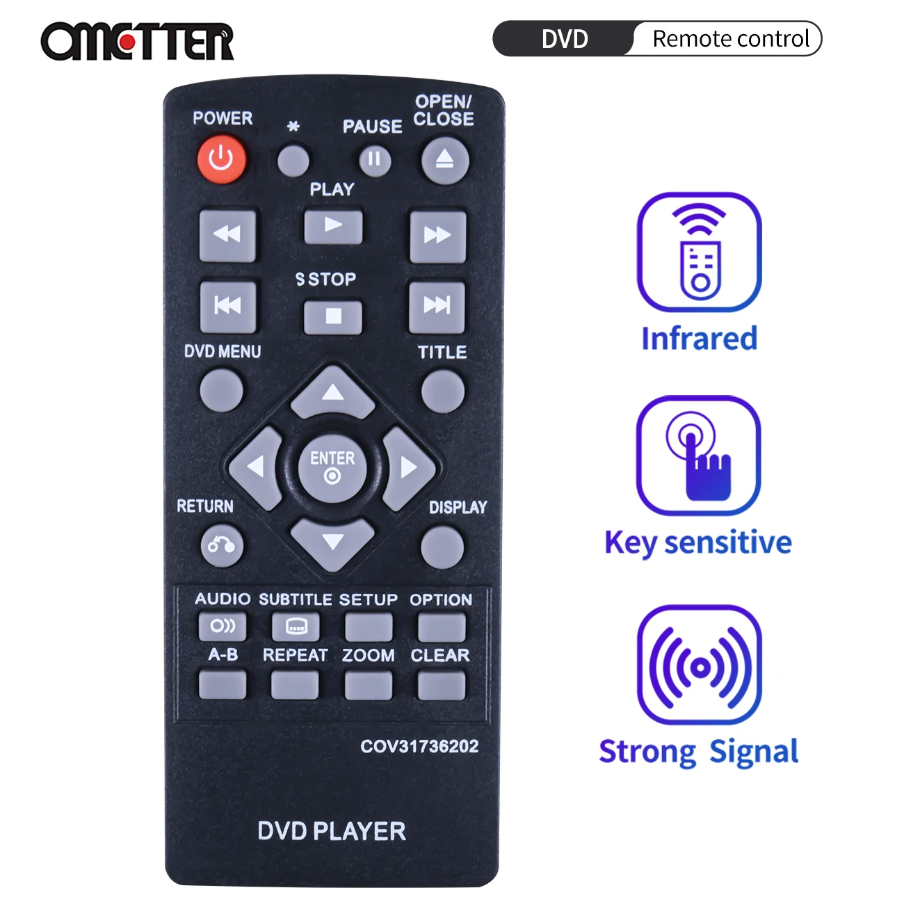 

COV31736202 замена пульта дистанционного управления подходит для DVD-плеера DP132 DP132NU DP132-H DP132H