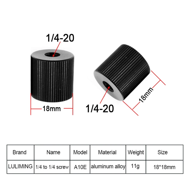 Adaptateur De Vis Pour Trépied Photo – Conversion 1/4" à 3/8", Filetage Mâle/femelle, Métal, Surface Moletée Antidérapante