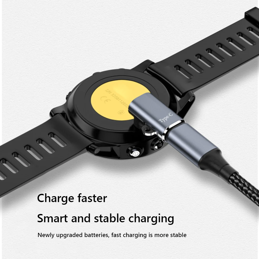 Garmin Fenix 7X, 6, 6S, 6X 용 시계 충전기, C타입 USB 암 충전 휴대용 어댑터, Ios 스마트 워치 충전기 변환기용 마이크로