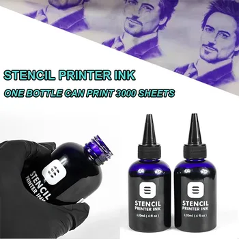 Inchiostro per stampante per stencil per tatuaggi da 4 once 120ml Stampante per tatuaggi a getto d'inchiostro Stencil Macchina per trasferimento di inchiostro speciale Accessori per tatuaggi professionali