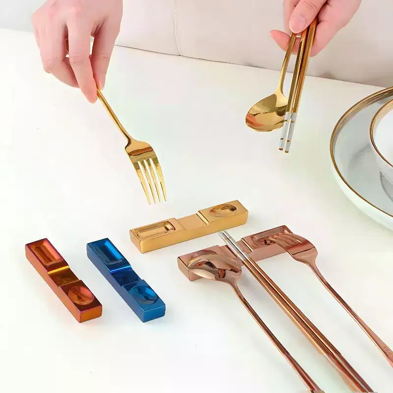 Stainless Steel Knife Fork Spoon Cutlery Holder Chopsticks Holder Kitchen Tableware Rack Chopstick Rest