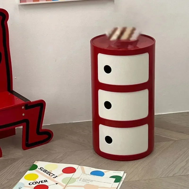 Plastic Storage Cabinet Multi-layer Nightstands Modern Simple Bedside Table for Living Room Bedroom