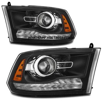 Projector LED Daytime Running Headlight Assembly for 2009-2018 Dodge Ram Auto LED Headlights
