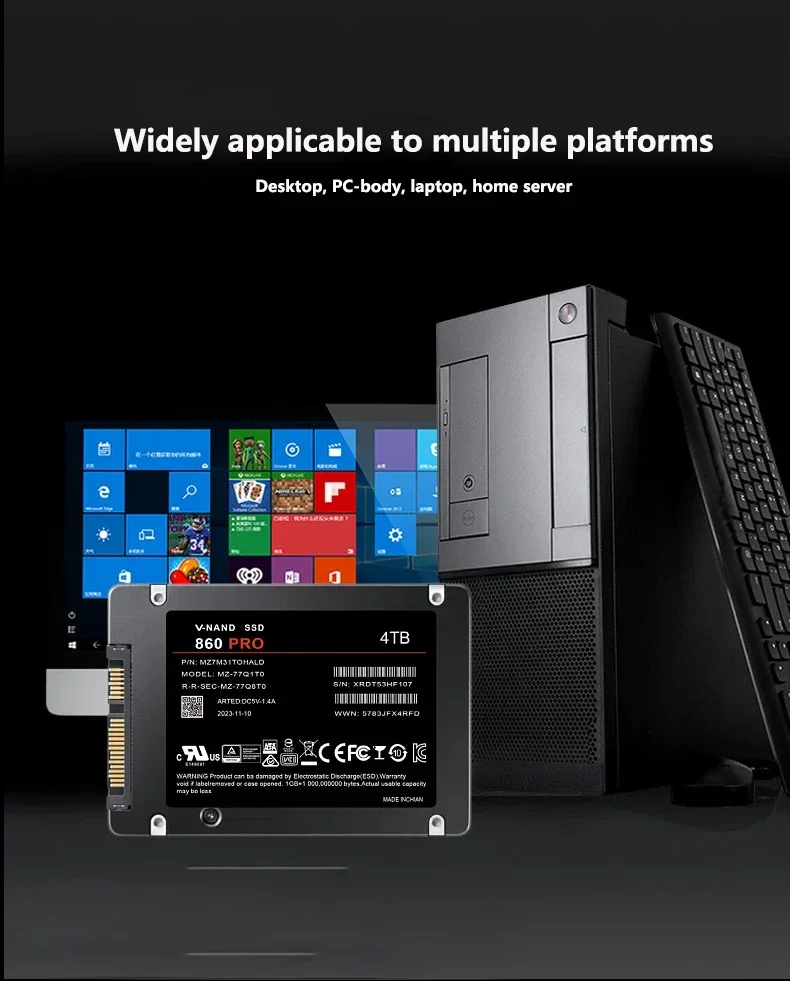Ʈ ũ ǻ ũž  860Pro, SATAIII V-NAND, 2 Ʈ MLC  ָ Ʈ ̺, ϵ ũ SSD, 2.5 ġ, 4T, 2TB