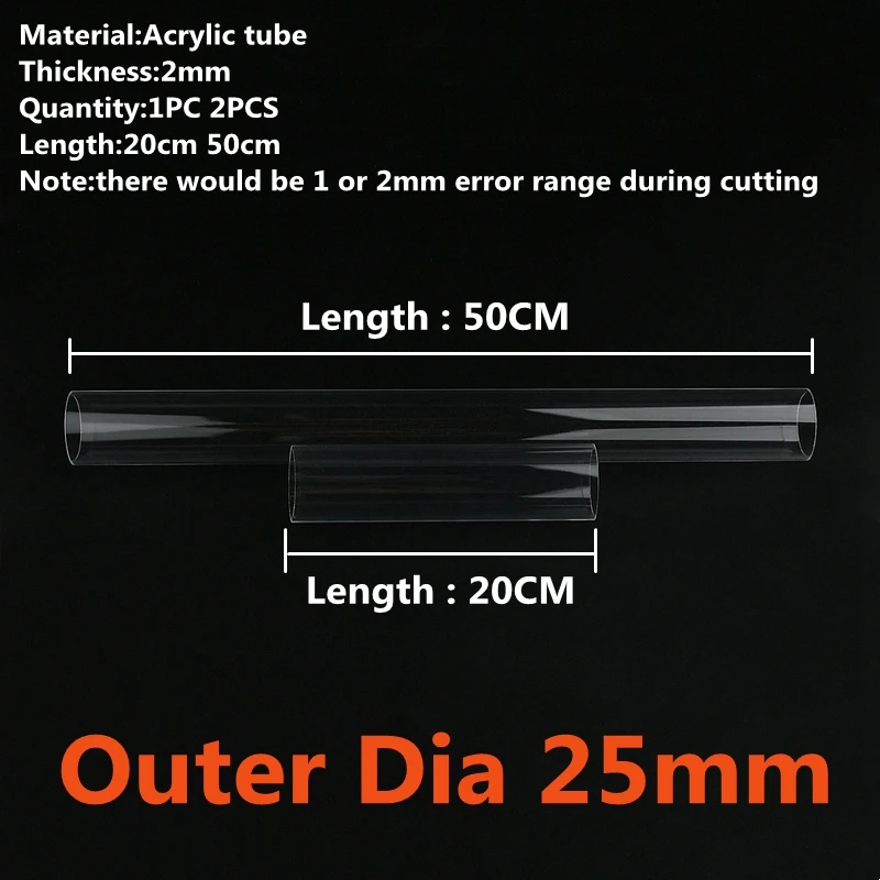 High Transparent Acrylic Tube for Aquarium or Garden Irrigation