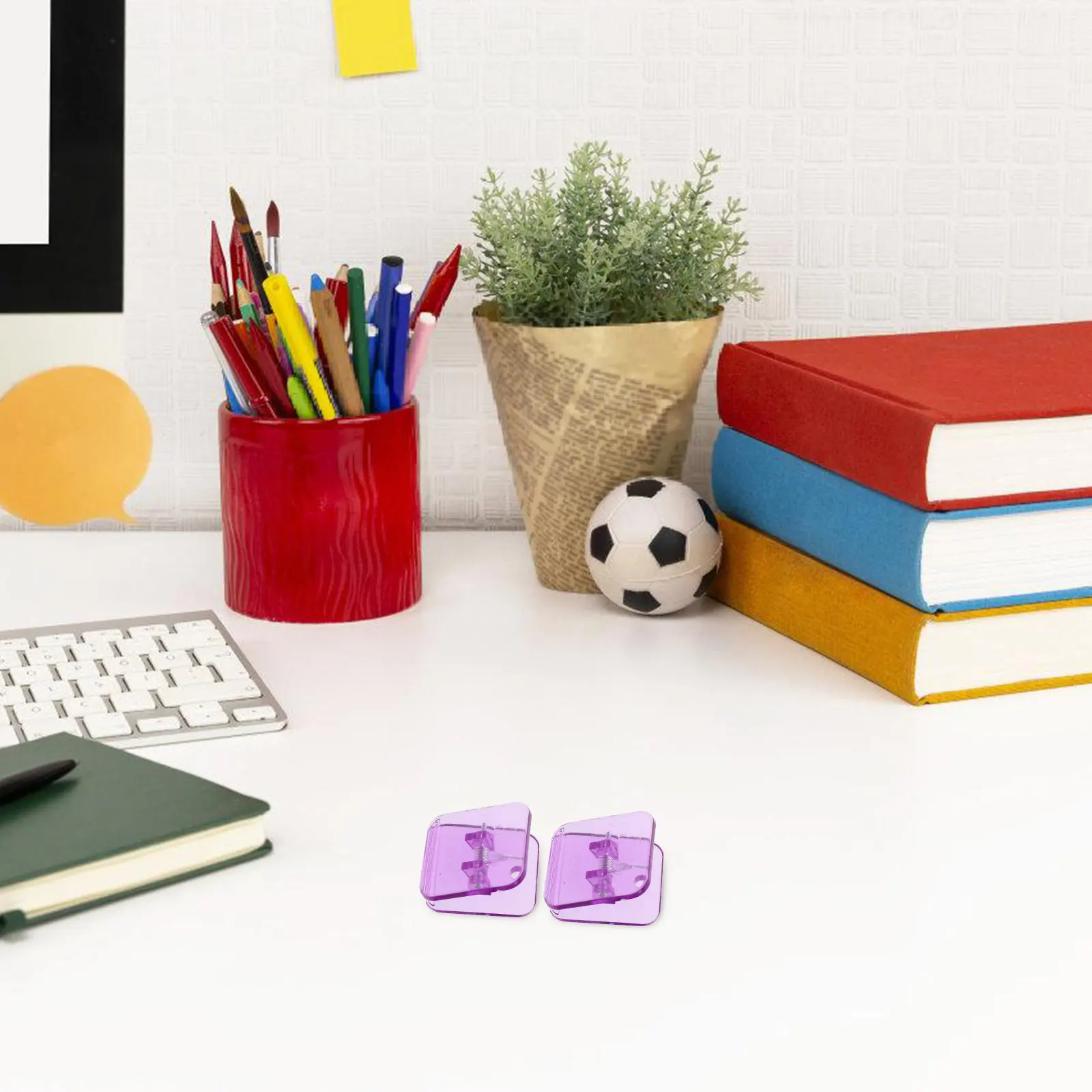 14Pcs 플라스틱 종이 클립 클램프 학교 사무실 홈 용품에 대 한 다기능 휴대용 주최자 플라스틱 클램프