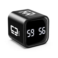 LED Display Productivity Cube Timer Gravity Sensor Flipping Preset Time Dual Modes Countdown Cooking Digital Timer Oven 1