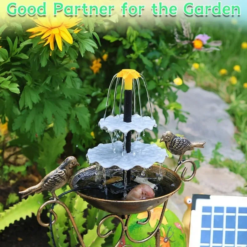 Triple split solar fountain direct drive water pump for garden courtyard outdoor decoration bird bath solar fountain pumps solar fountain solar fountain pump water fountain solar water pump