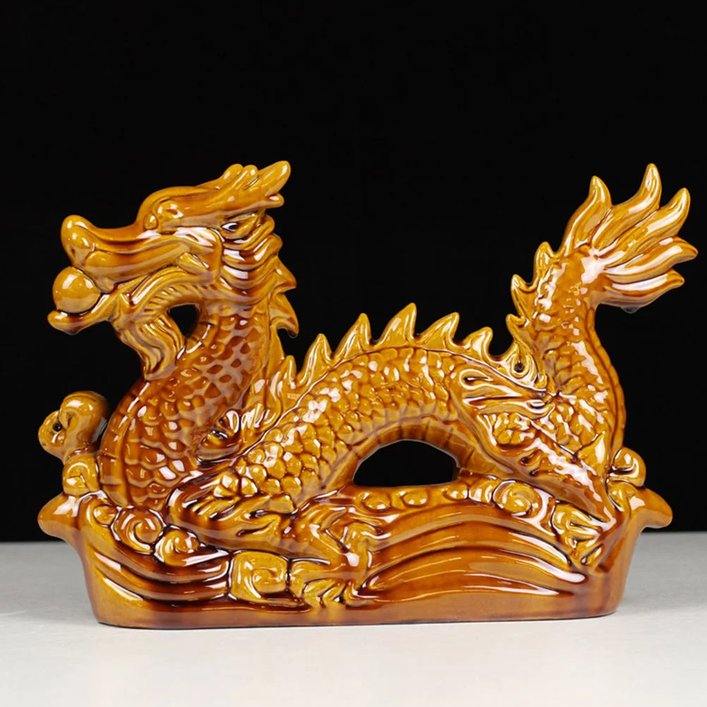 

Ornament Ceramic Dragon Ornaments Animal Decor Decorative Window Chic Figurine Sculpture Statue Indoor Desktop Office
