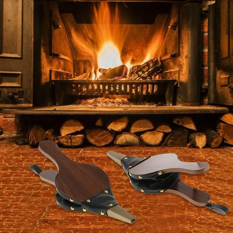 Wooden Mini Hand Wave Fireplace Blower Fire Lamp Outdoor Camping Barbecue Stove  Chimney Provide Air Flow Fireplace Accessories - AliExpress