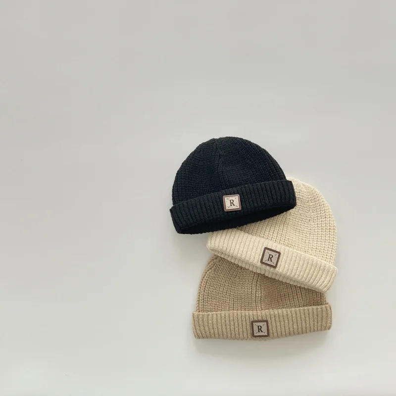 

Baby Hat 2023 Autumn Winter New Boy Melon Cap Children's Pullover Hats Casual Kids Toddler Beanies Woolen Hat Girl Keep Warm Cap