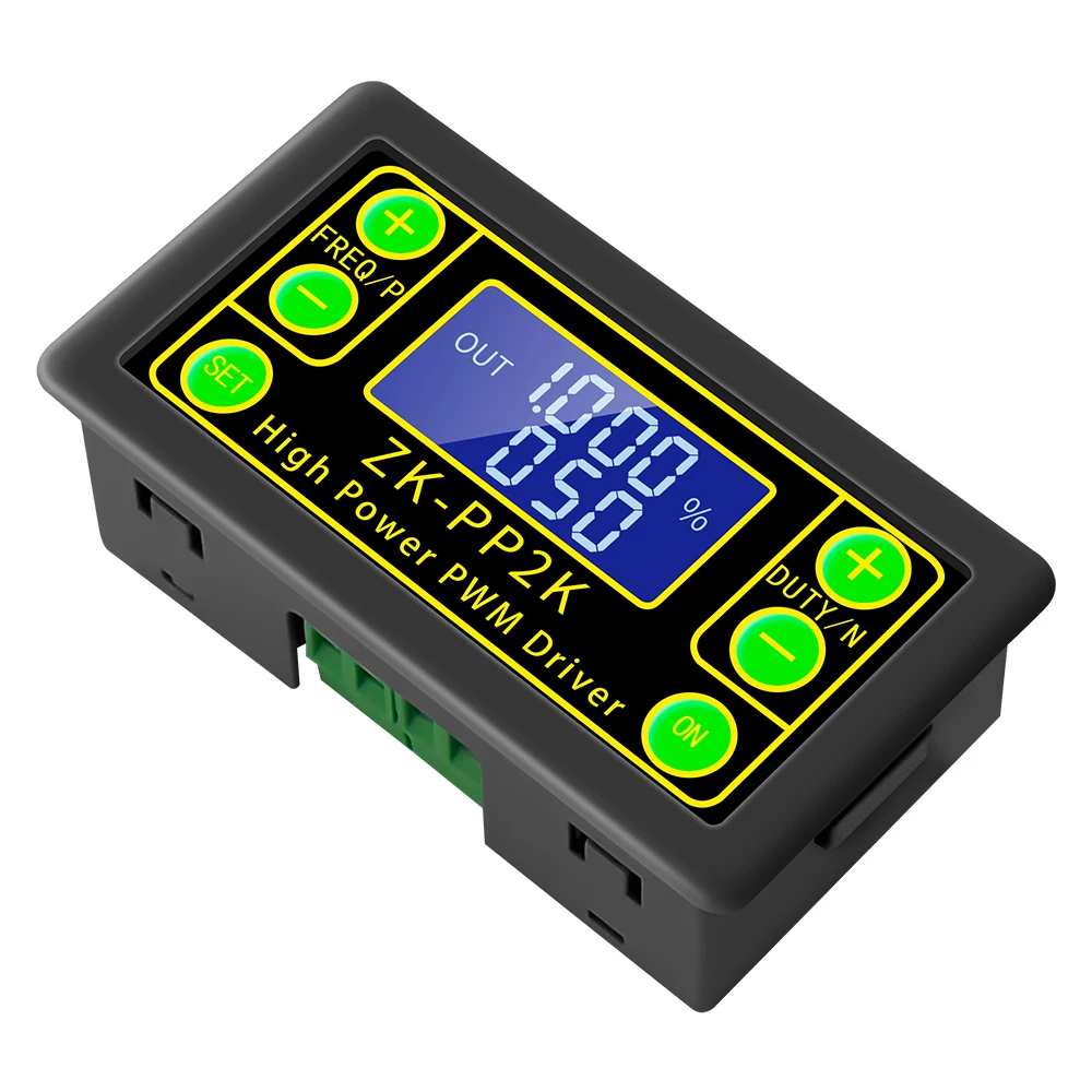 ZK-PP2K PWM Signal Generator 8A Driver Module for Motor/Lamp Dual Mode LCD PWM Pulse Frequency Duty Cycle Adjustable Module 5