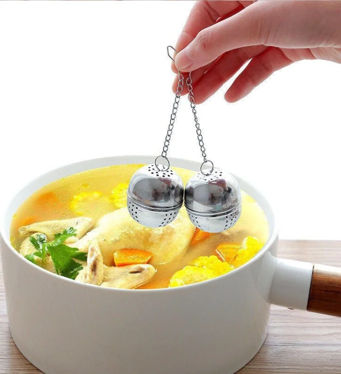 304 stainless steel thermos cup teapot teacup filter mesh tea leaking tea filter bubble ball water separator