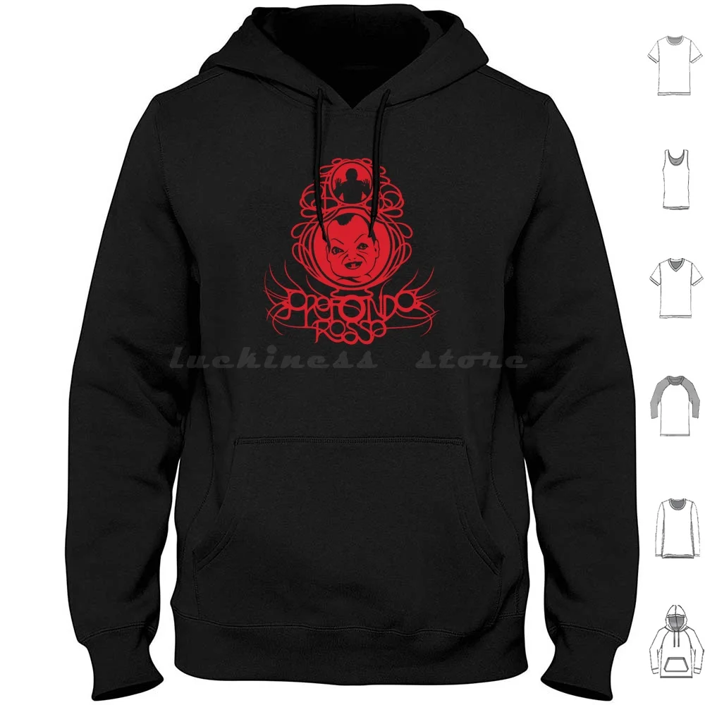 Profondo Rosso (Rosso Intenso) Movie Reverse Hoodie Cotton Manica Lunga Profondo Rosso Deep Red Dario Argento Suspiria