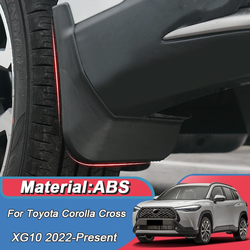 

4pcs Car Styling For Toyota Corolla Cross XG10 2022-2023 ABS Mud Flap Splash Guard Mudguard Perfector External Auto Accessories