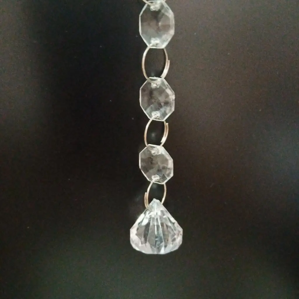 10x Clear Crystal Beads Clear Diamond Drop for Wedding Party Xmas Tree Decor
