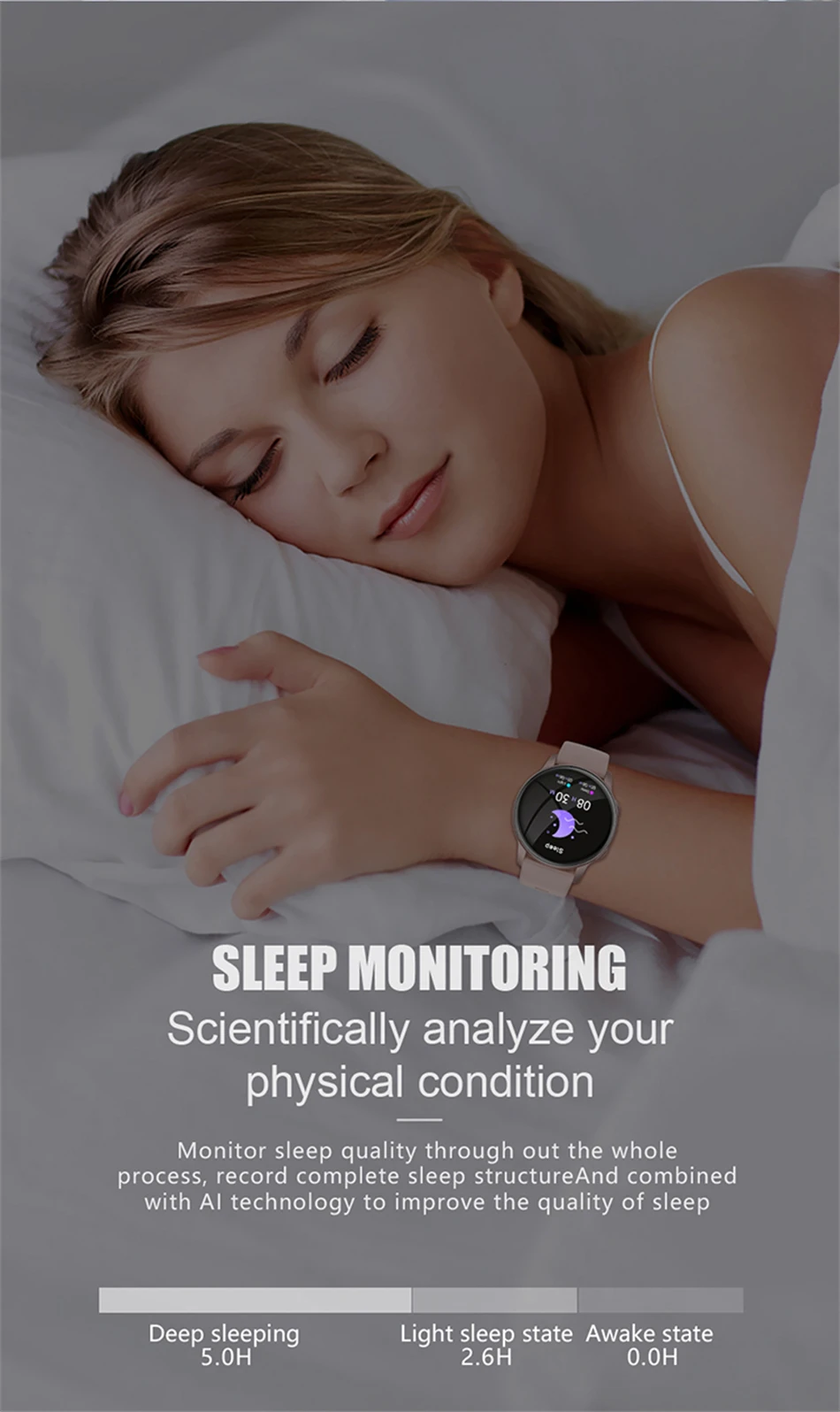 KALOSTE New Smart watch Men 360*360 AMOLED Full Touch Sport Fitness Tracker Women Smartwatch Clock Man For Huawei Xiaomi apple