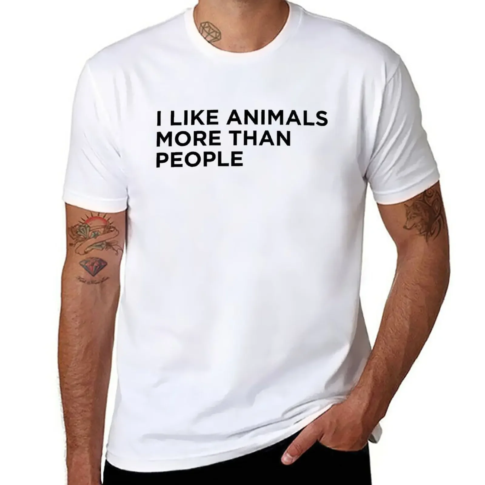 

I Like Animals More Than People T-Shirt tees new edition t shirts for men cotton