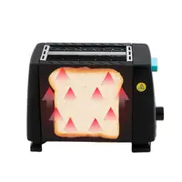 Toaster 2 Slices Breakfast Bread Toaster Non-stick Reusable Sandwich Toast Microwave Oven Heating Pastry Tool 2