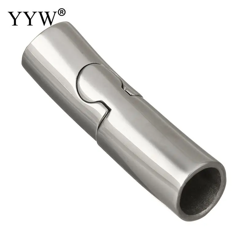 10pcs Stainless Steel Magnetic Clasps 30x8mm Hole:Approx 6mm for Jewelry Making Connectors Buckle DIY Leather Bracelets
