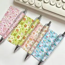 Charming Retro Japanese Bear Theme Black Pen - Special Gift (4PC Mix)
