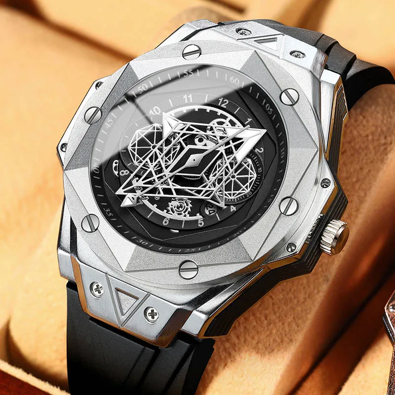 

New Cool Dial Watches For Men Sport Waterproof Silicone Strap Quartz Wristwatches Male Luxury Brand Luminous Trend Clock Relógio