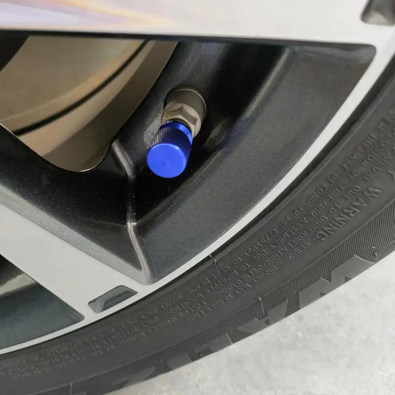 4Pcs Car Tire Valve Stems Cap Knurling Style Tire Valve Cap Aluminum Wheel Stem Air Car Universals Accessories