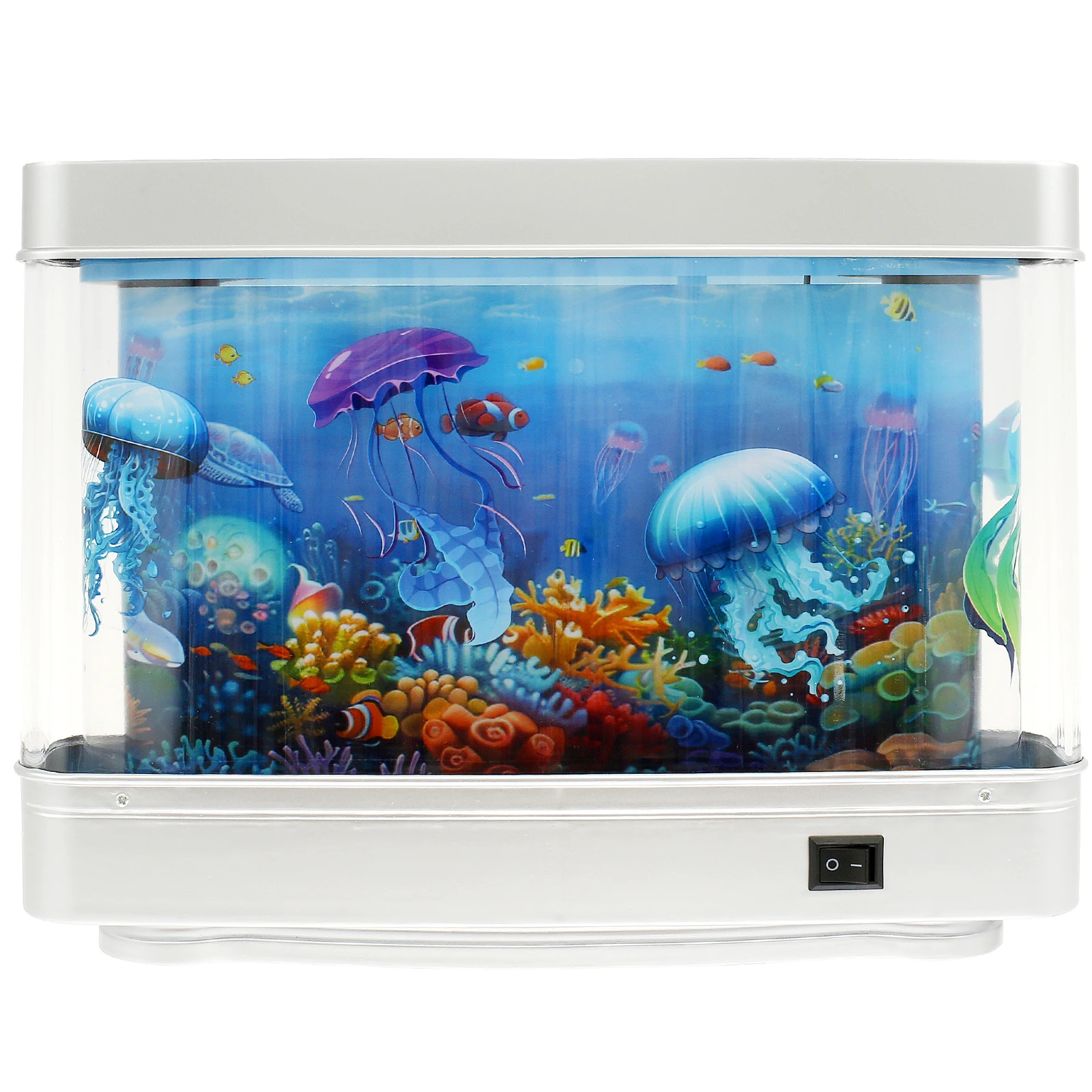 創造的な人工水族館ランプ,偽の水槽,常夜灯,クラゲ,水族館,小魚