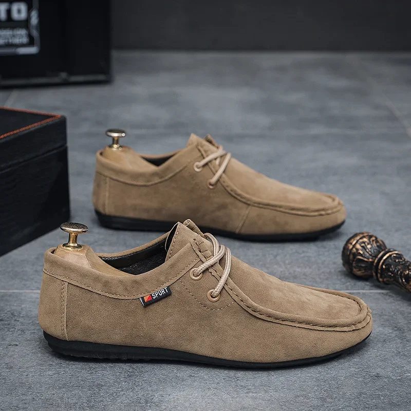 Shoes for Men Casual Slip on Loafers Plus Size Breathable Canvas Driving Shoes Office Walking Flats Non Slip Moccasins 4