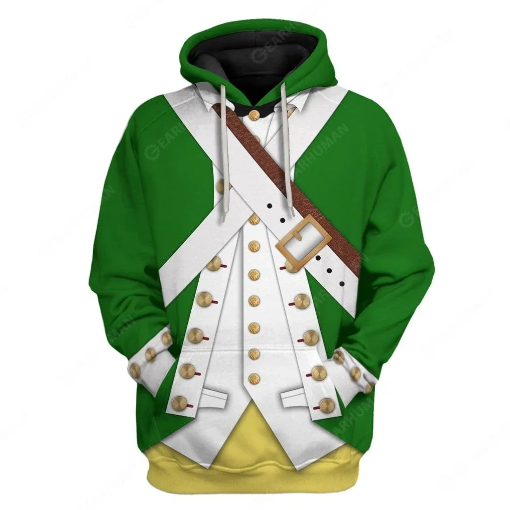 Medieval Hoodie Retro Sweatshirts George Washington/Napoleon