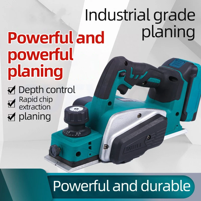 18V Rechargeable Electric Planer Electric Brush arpentry Router Wood Woodworking Trimming Cutting Machine Thicknesser Power Tool 2