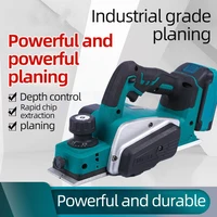 18V Rechargeable Electric Planer Electric Brush arpentry Router Wood Woodworking Trimming Cutting Machine Thicknesser Power Tool 2